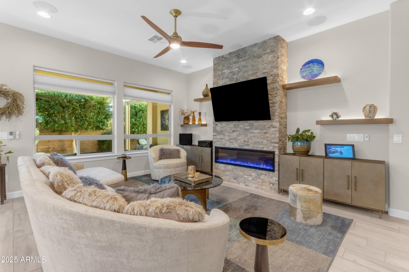 Floating Shelves with Lighting