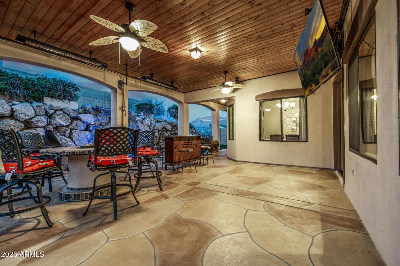 Covered Patio with Heaters