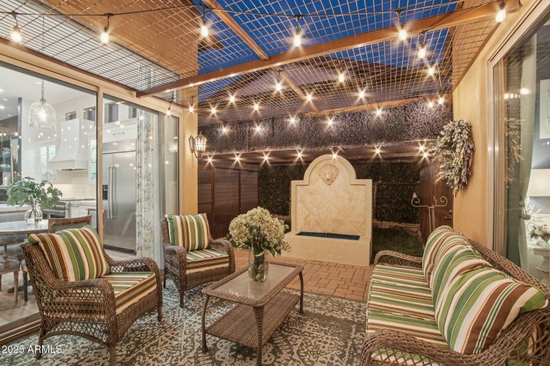 Lattice-Covered Patio