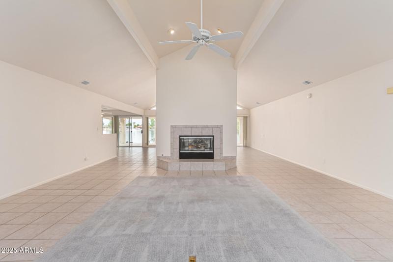 Living room fireplace