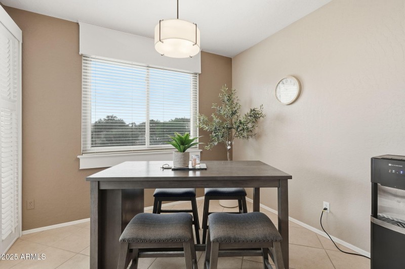 kitchen overlooking backyard/patio