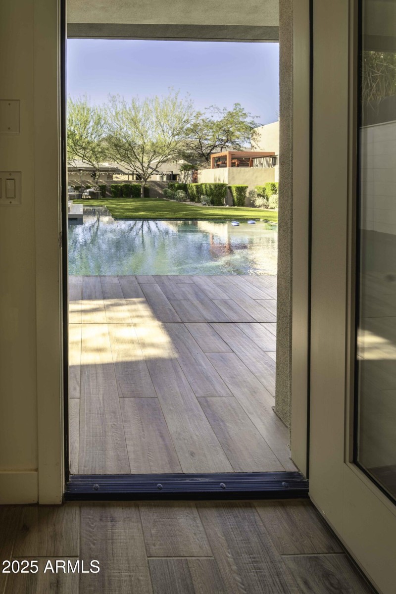 View from Casita to Pool & Yard