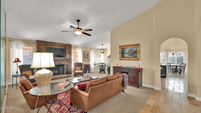 Living Room into Kitchen