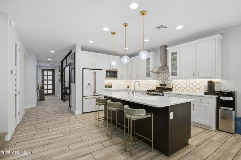 Kitchen Island and Entryway