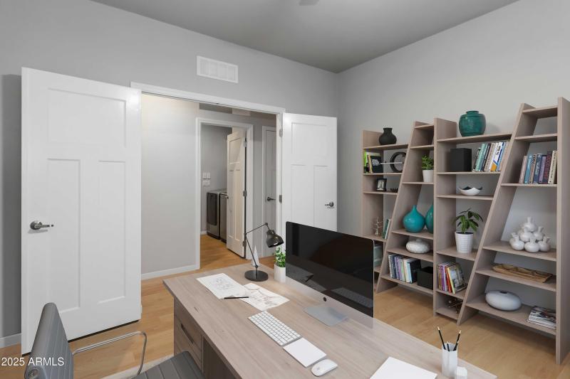 front bedroom- virtually staged