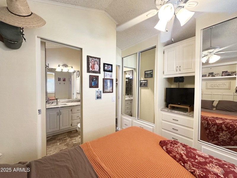 Look, bathroom entry off bedroom