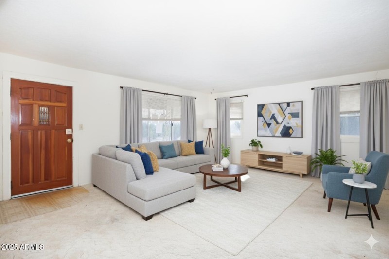 Virtually Staged Living Room