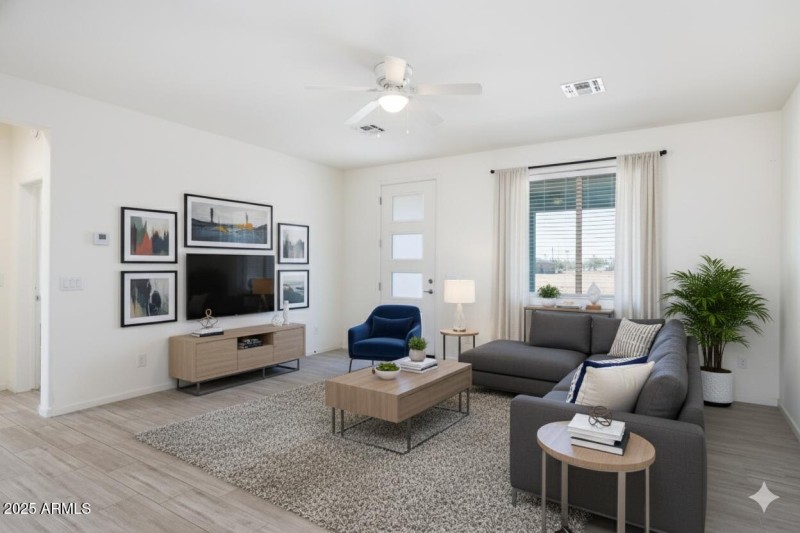 Virtually Staged Living Room