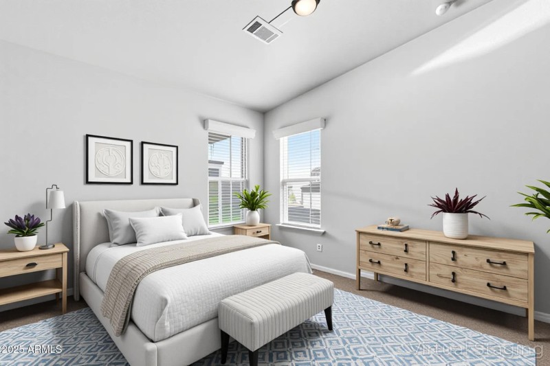 Virtually Staged Primary Bedroom