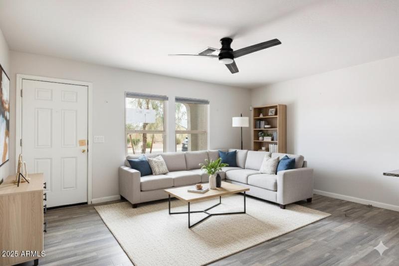 Virtually Staged Living Room