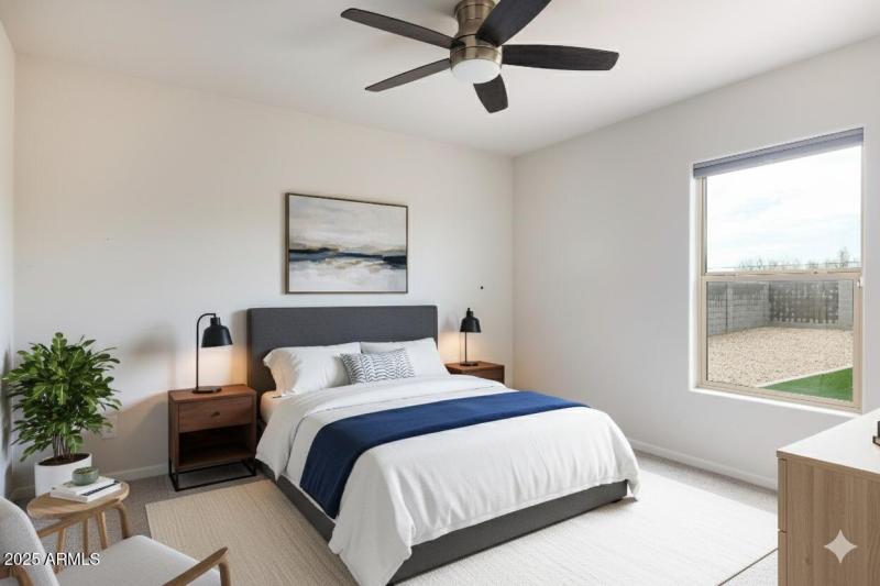 Virtually Staged Primary Bed Room