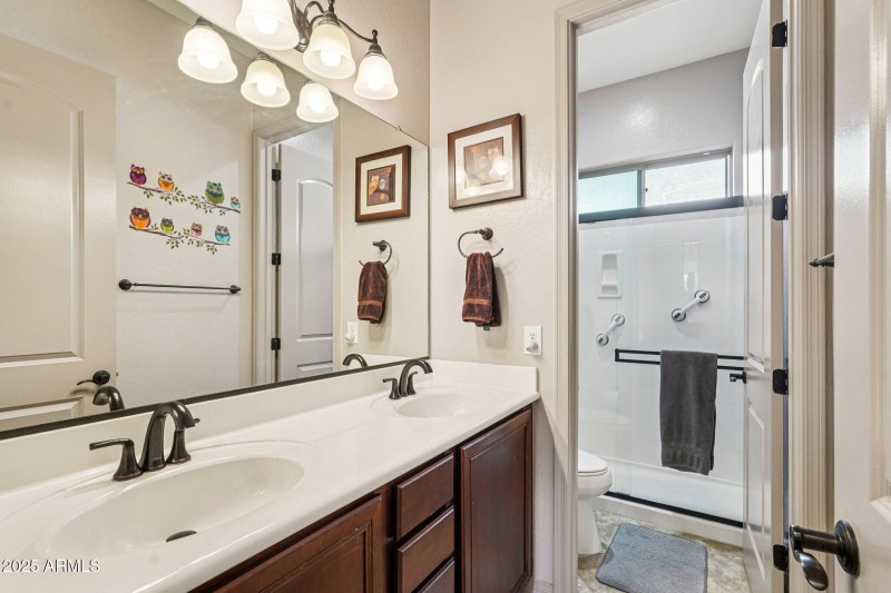 Bath 2 serves Bdrms 2 and 3