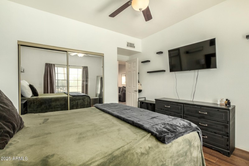 Bedroom toward entrance