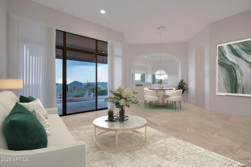 Staged Living & Dining Room!