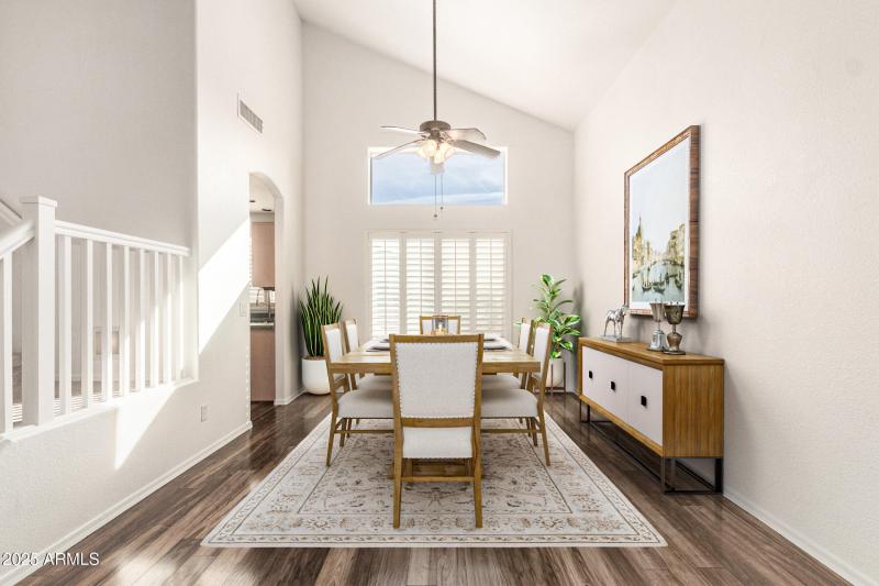 Virtually Staged Dining Room