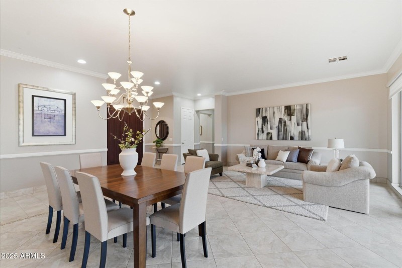 Formal Dining and Living Room with Views