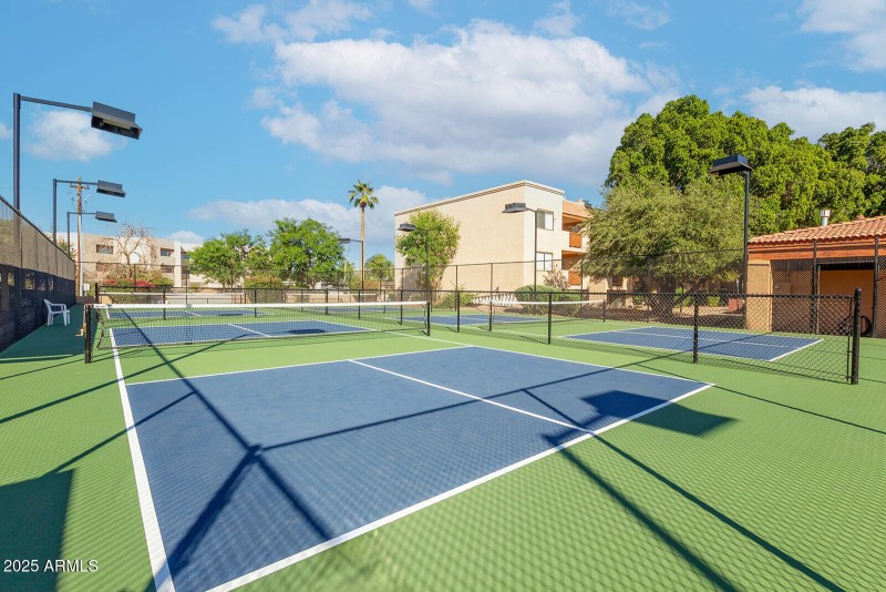 LIGHTED, FENCED PICKLE BALL COURTS