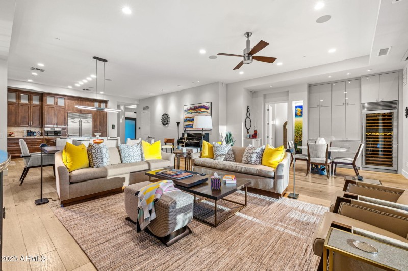 Great Room & Bar into Kitchen & Entry.