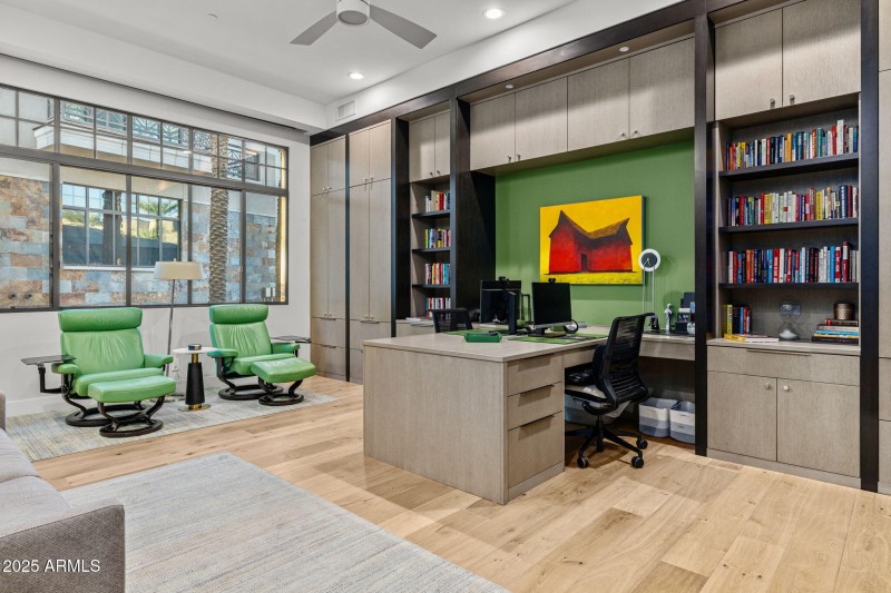 Bedroom #3 Custom Dual Office & Storage.