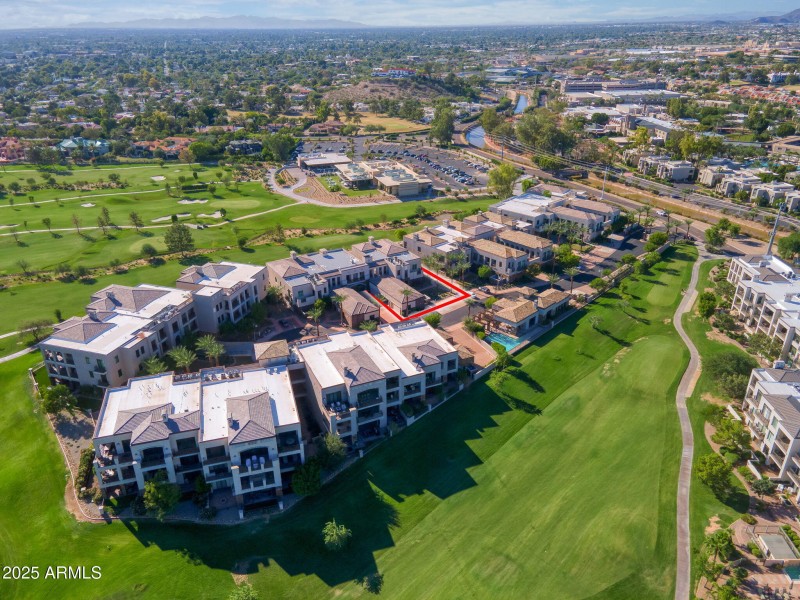 Aerial of 2 Biltmore Flanked by Golf
