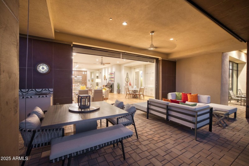 From Patio into Bar & Greatroom.