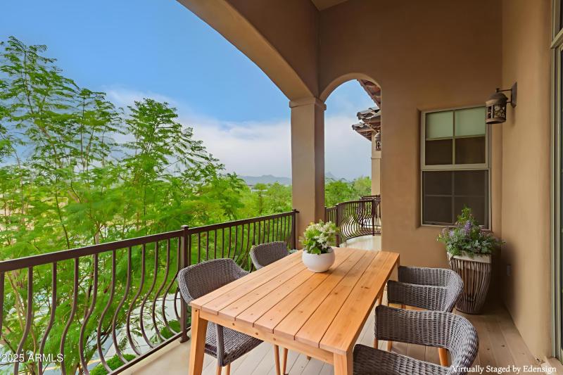 virtually staged balcony