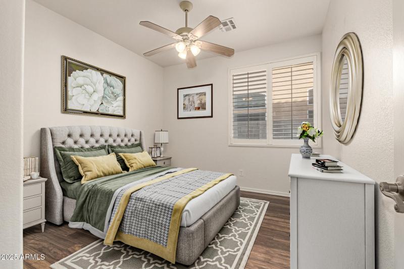 Virtually Staged Downstairs Bedroom