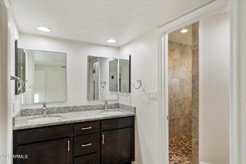 Dual Vanities & Walk-in Shower