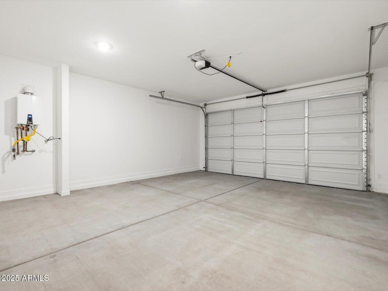 Garage with Tankless Water Heater