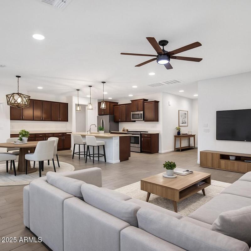 Living/Kitchen-virtually staged