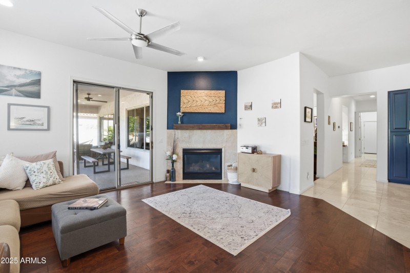 Gas Fireplace in Family Room