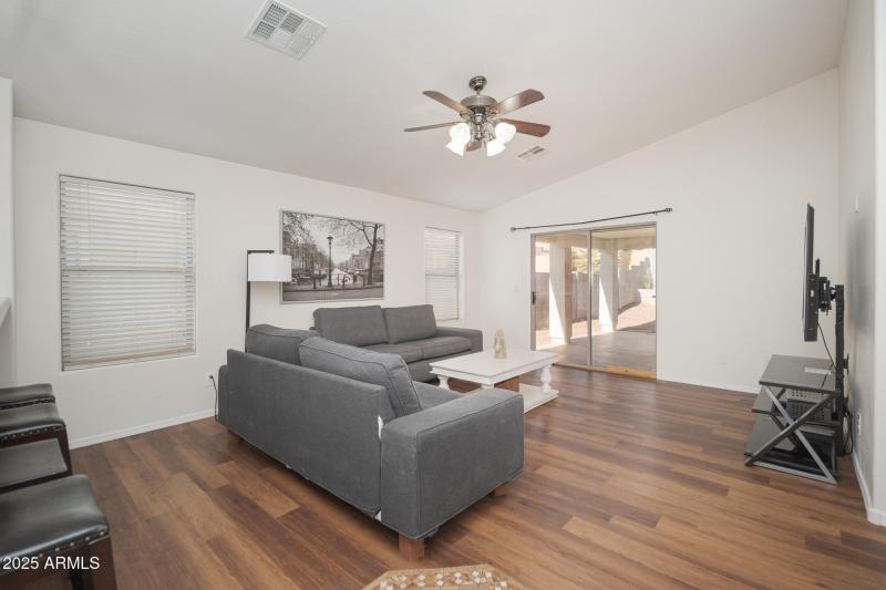 Vaulted ceilings at great room