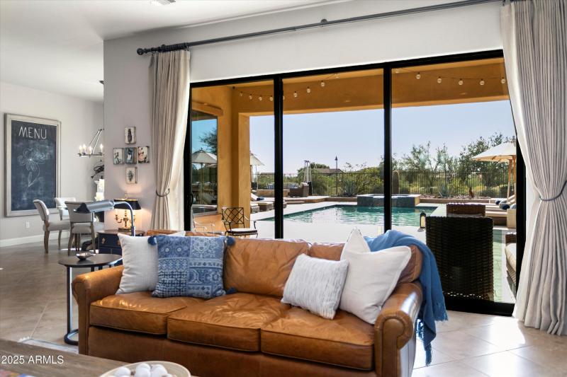 Large Multi-Pane Sliders at Great Room