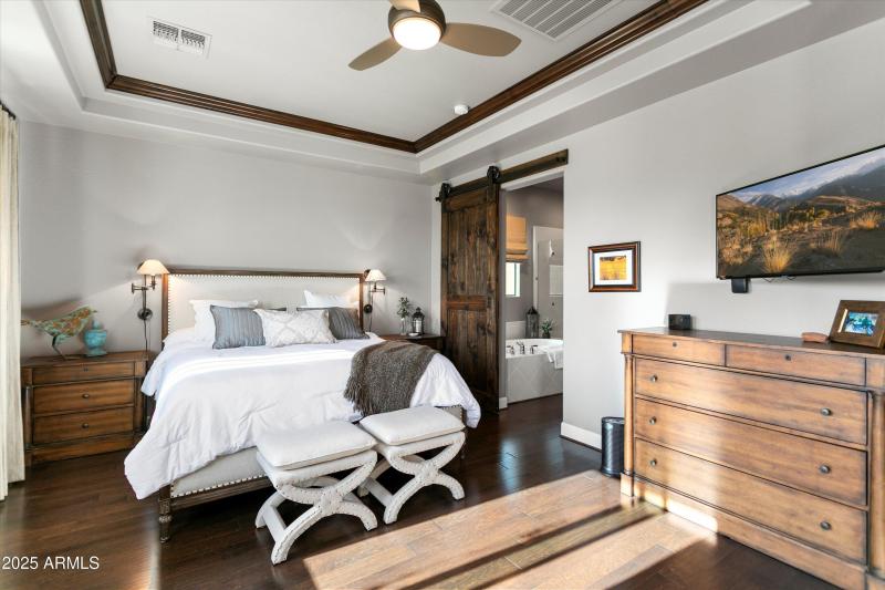 Barn Door at Primary Bedroom