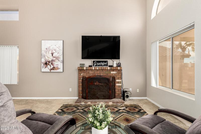 WOOD BURNING FIREPLACE