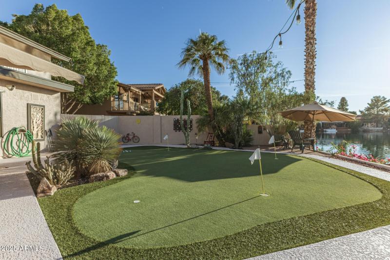 Professionally installed putting green