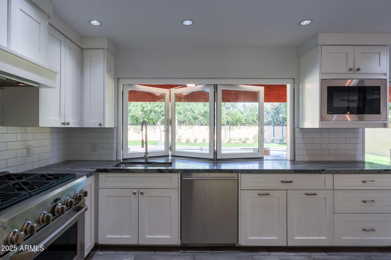 Slider widow patio counter