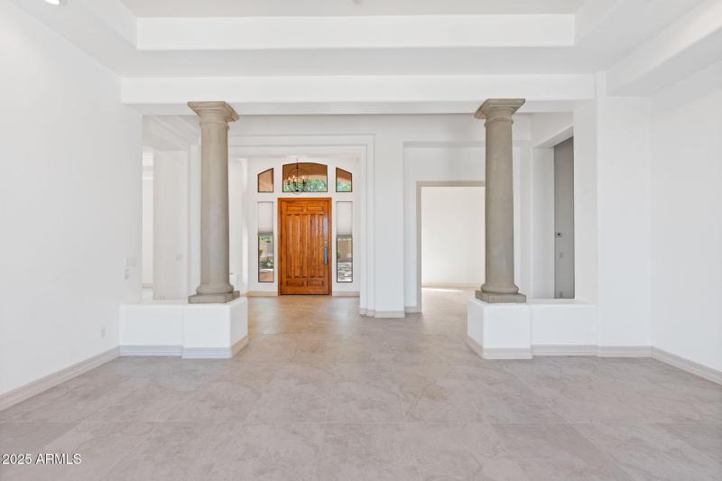 great room view to front door