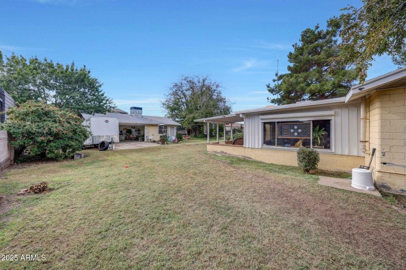 Backyard (garage side)