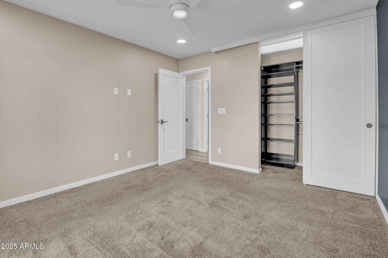 PRIMARY BDRM + CLOSET VIEW