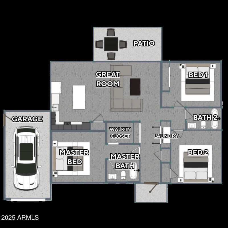 Cordes Lakes 1-Car Garage Floor Plan