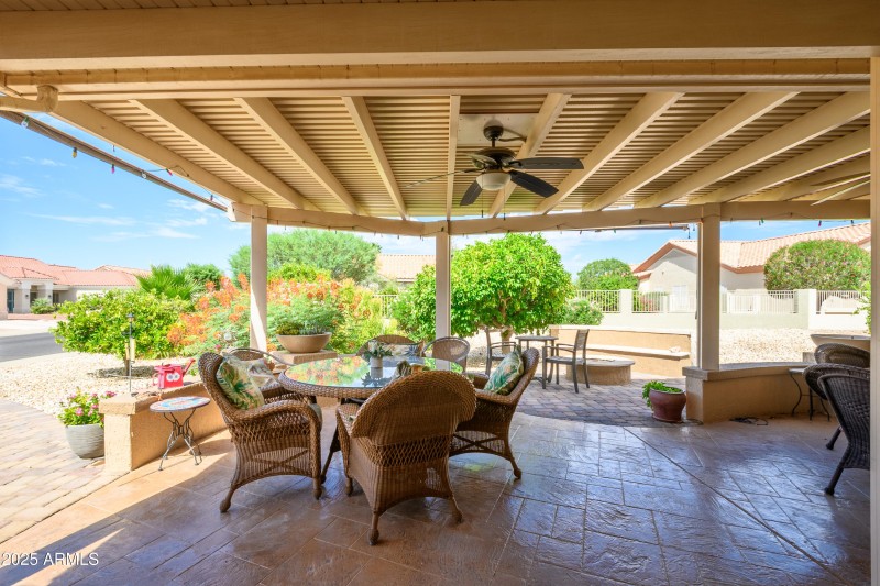 Back Patio Sitting Area + Gas Fire Pit