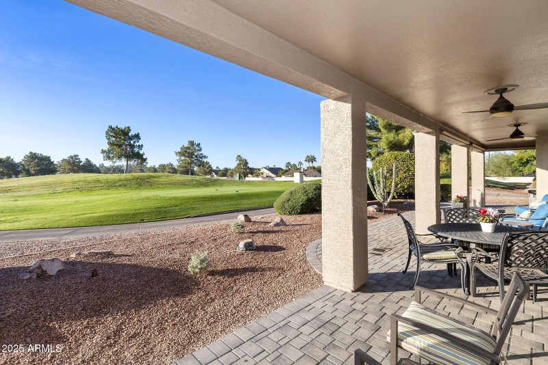 Patio view to golf course