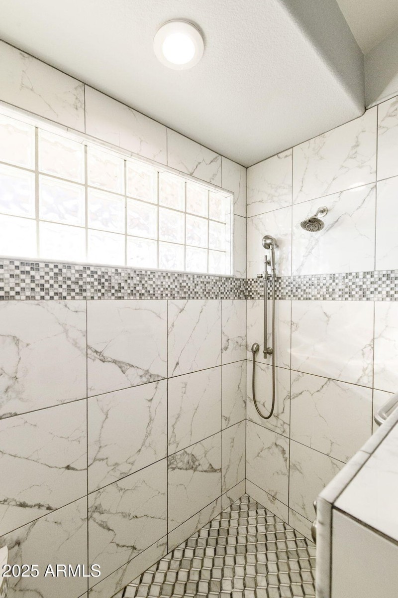 Primary walk-in shower