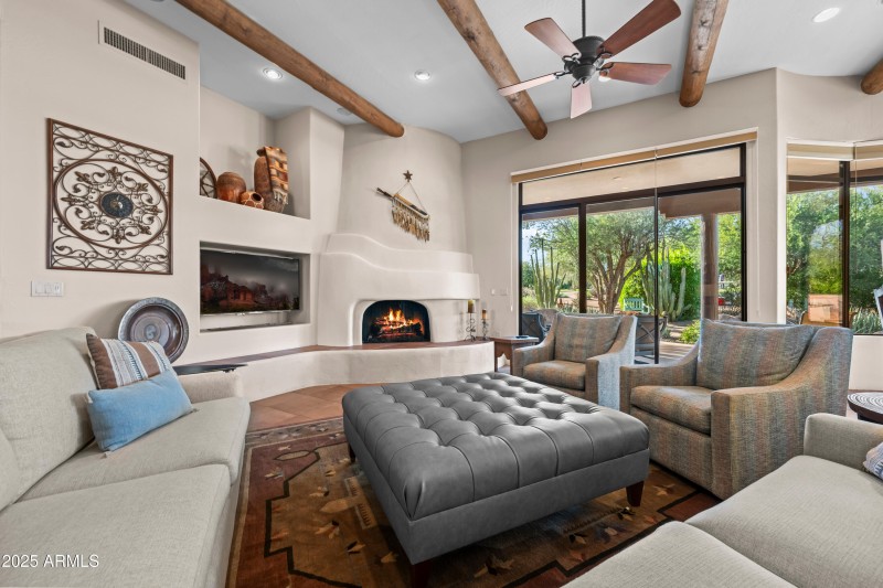 Great room with gas fireplace