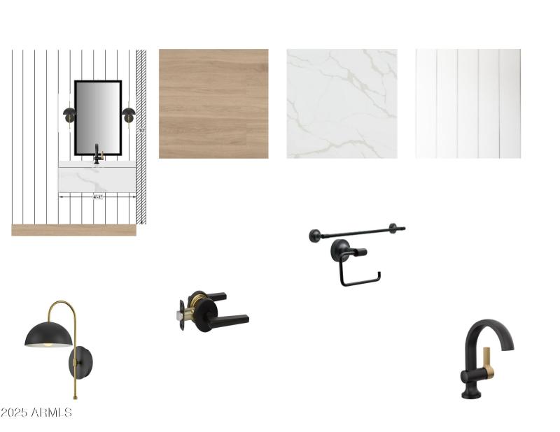 Powder Bathroom - fixed with sconces