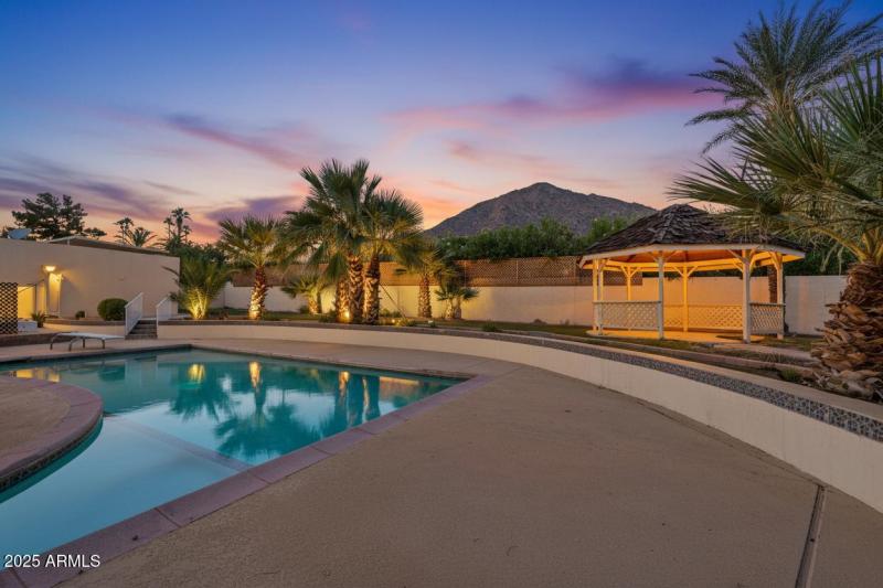 Pool with Camelback views