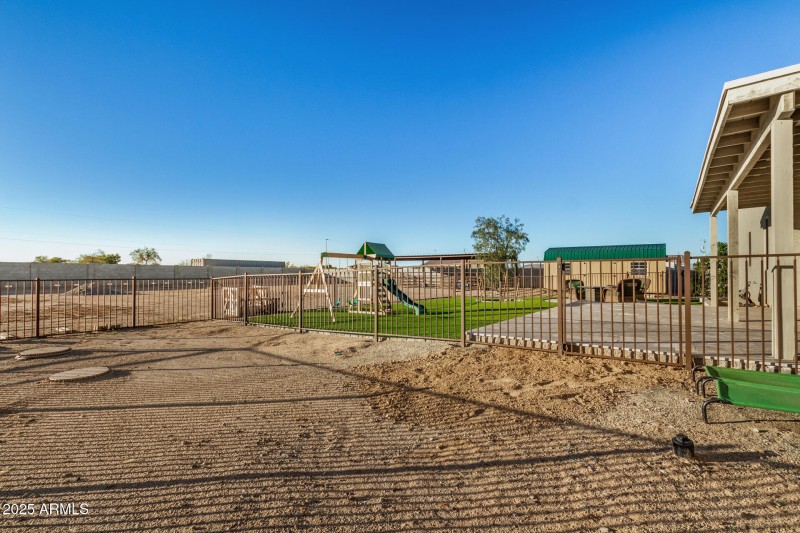 private fenced area