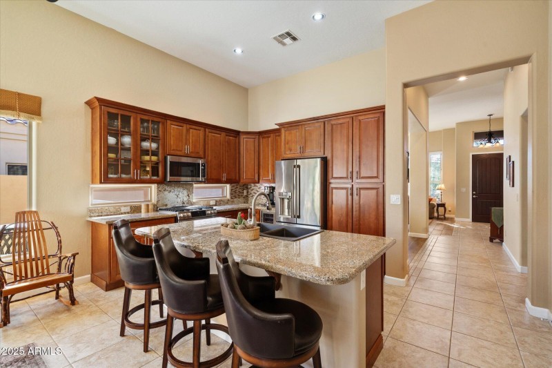 Kitchen View to Living Room