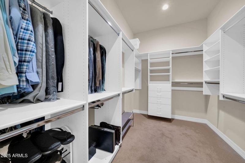 His and her walk in closet